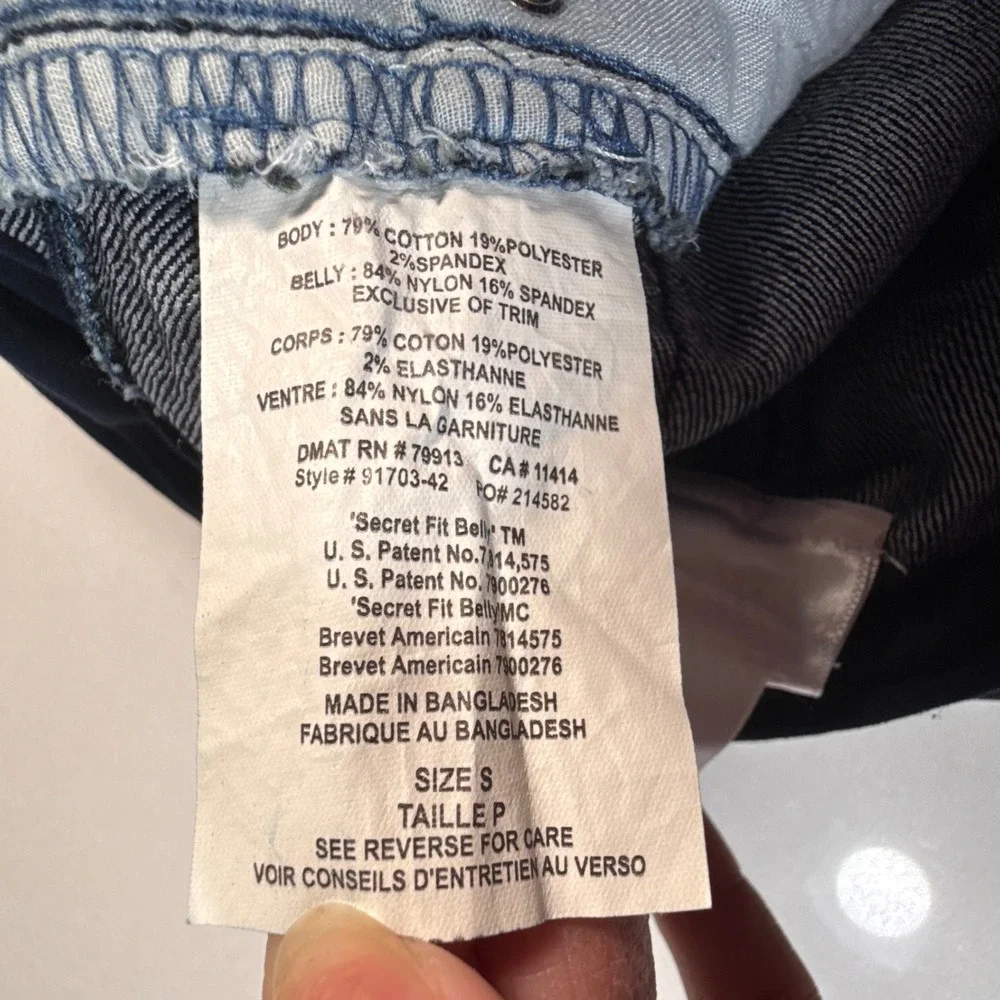 Motherhood Maternity Jeans Women S Blue Excellent Secret Fit Belly Straight Leg
